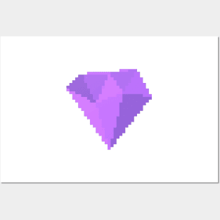 Amethyst Gem Pixel Art Posters and Art